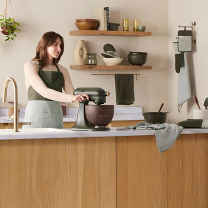 KitchenAid® Evergreen Design Series Heavyweight Textured Oversized Kitchen Towels 3-Pack Set, Absorbent 100% Cotton, Dual-Purpose, Deep Forest Green, 18"x28"