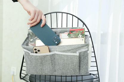 Home Dormitory Bed Hanging Storage Bag, Dark Gray, 31 cm Length, 11 cm Width, 16 cm Height