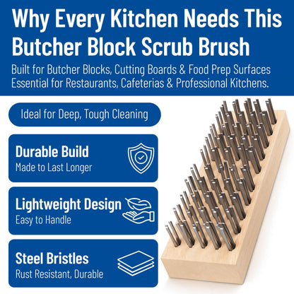 Carlisle FoodService Products 4578100 Butcher Block Scrub Brush