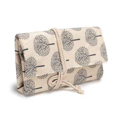 Teamoy Knitting Needles Holder Case(up to 11 Inches), Rolling Organizer for Straight and Circular Knitting Needles, Crochet Hooks and Accessories, Tree - NO Accessories Included