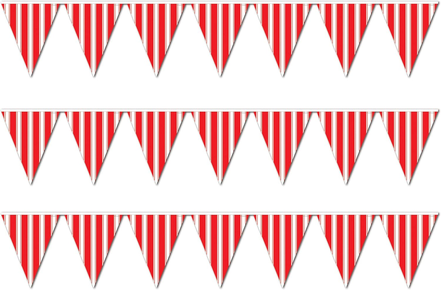 Beistle Striped Pennant Banner - Pack of 3