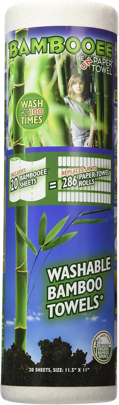 Bambooee 20 Reusable Bamboo Towel ( Single roll, each roll comes with sheets of Bamboee Towels)