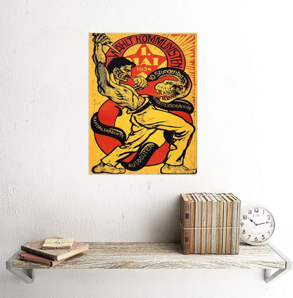 Wee Blue Coo Vote Communist Capitalism Communism Snake Germany Unframed Wall Art Print, Premium Home Decor