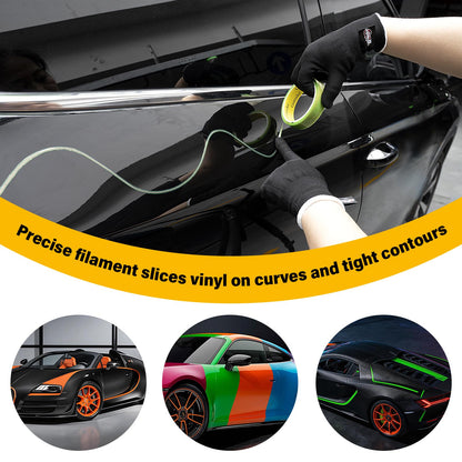 Gomake Professional Knife Less Finish Line 50 Meter Roll (164 Ft) with Anti-Scratch Gloves - Precision Vinyl Wrap Tool for for Car Wraps Clean Curves and Straight Lines