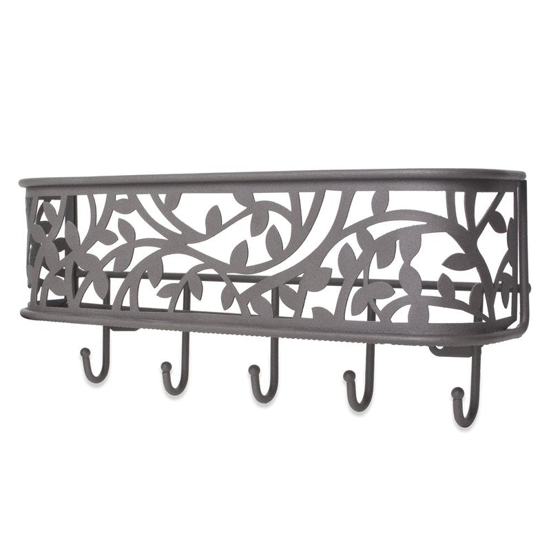 DII Wall Mounted Mail, Letter & Key Holder, Gray, Medium