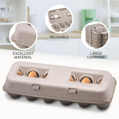 1 Dozen (25 MT Products Blank Natural Pulp Egg Cartons Bulk - Made in USA - Holds Up to Twelve Eggs - - Cardboard