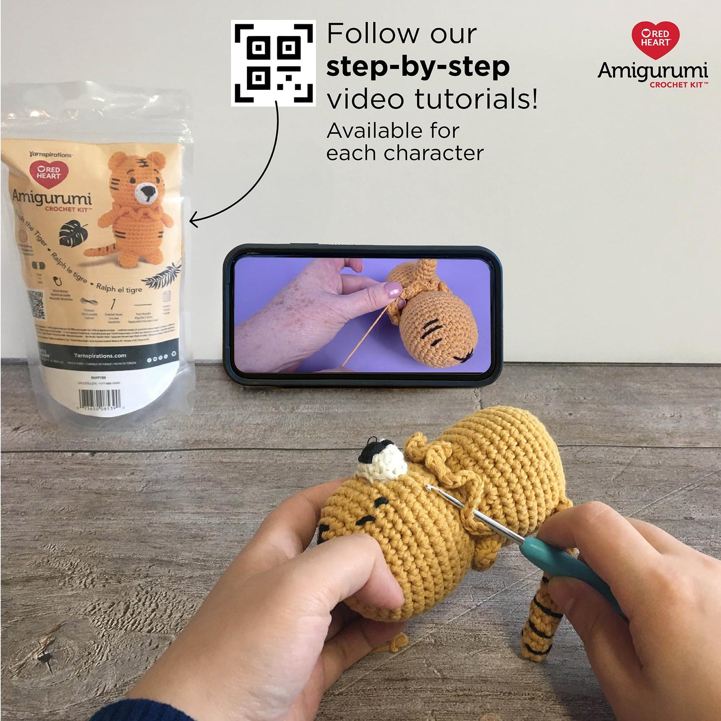 Red Heart Amigurumi Ralph The Tiger Kit