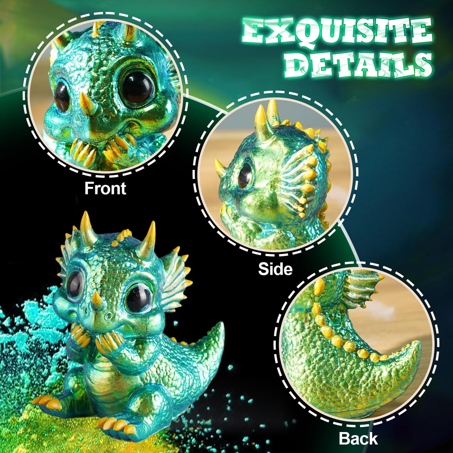 LET’S Resin Dinosaur Resin Molds Silicone,Large Dragon Figurine Epoxy Resin Molds,Lifelike Tyrannosaurus Rex and Triceratops Animal Silicone Molds for Resina Art, Gifts, Home Decor