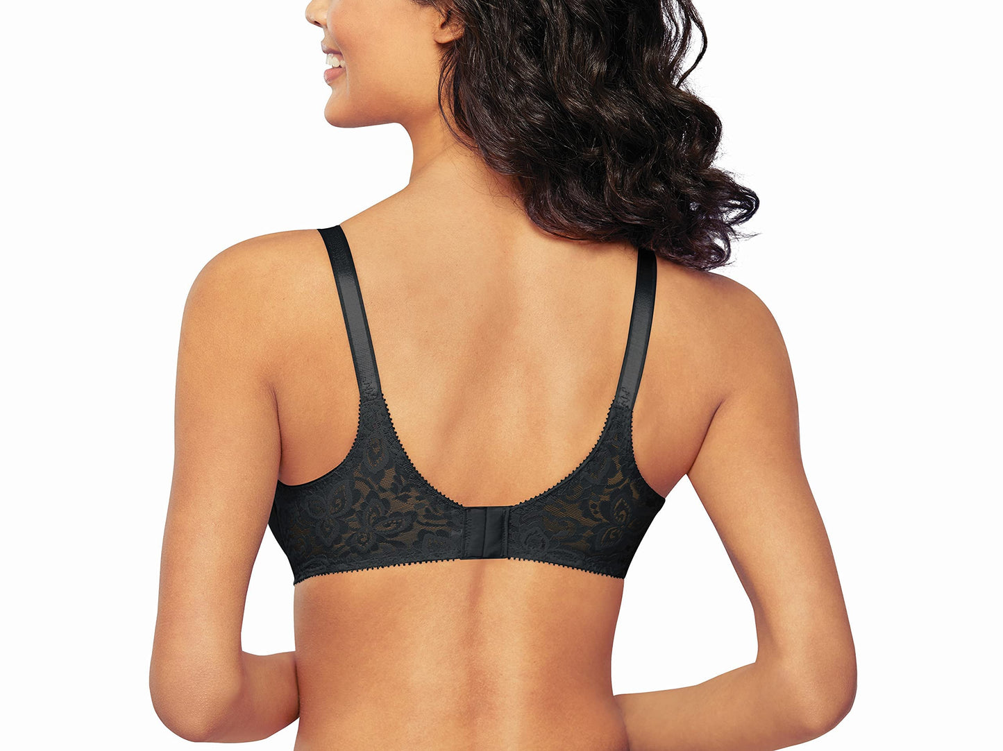 Bali Women's Underwire Bra, Lace 'N Smooth, Lace Full-Coverage Bra with Stay-in-Place Straps