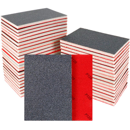 24 Pcs Sanding Sponge 80-3000 Grit Sandpaper Assortment, Washable & Reusable Sanding Blocks for Wood, Metal, Drywall, Glazing, Wet Dry Sandpaper for Smooth Finishing