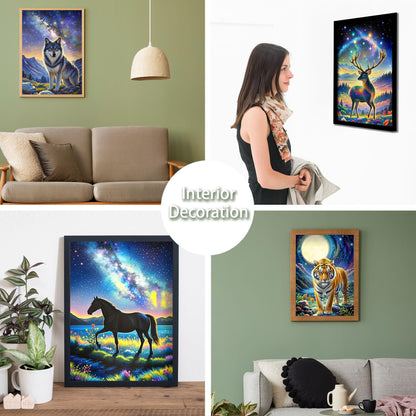Leixonl Diamond Art Kits for Adults Beginners 6 Pack 5D Diamond Painting Kits for Home Wall Decoration Gifts Round Full Drill 11.8 X 15.7 inch (Animal)