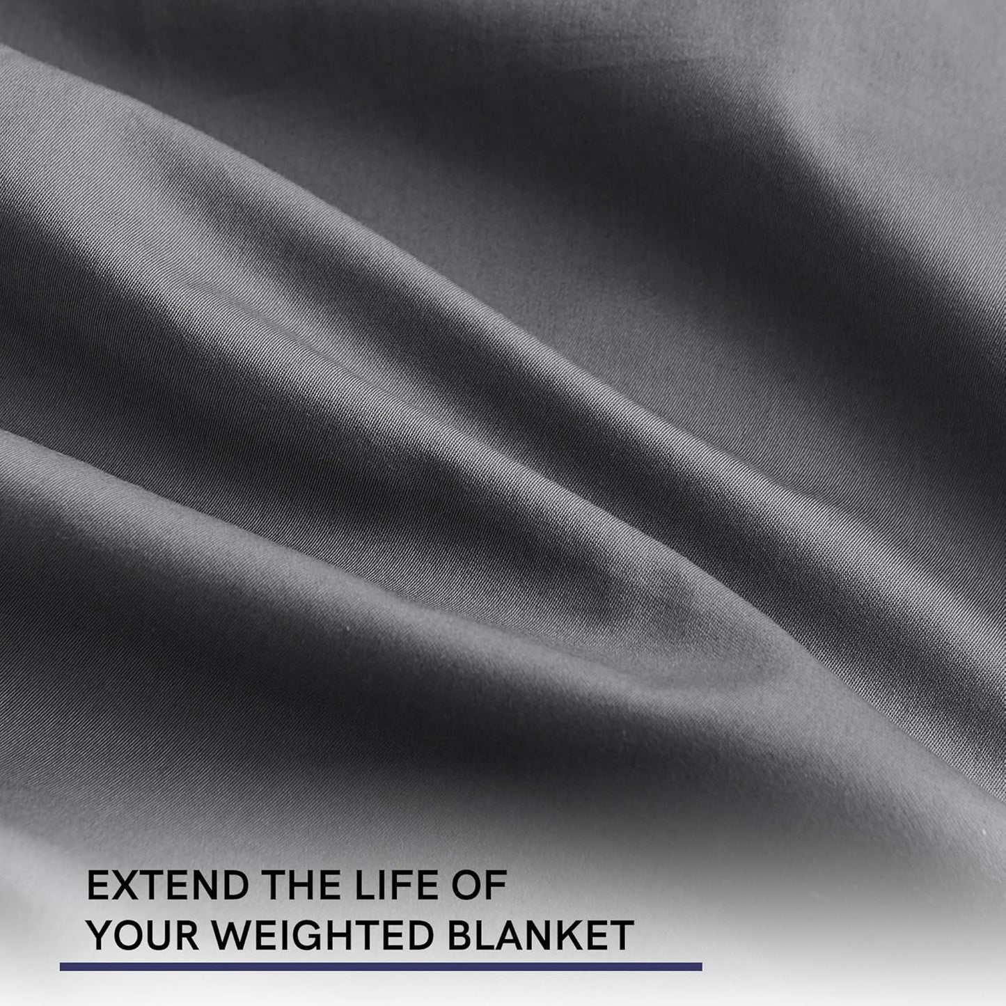 YnM Exclusive Cotton Duvet Cover for Weighted Blankets - Dark Grey, 41"x60"