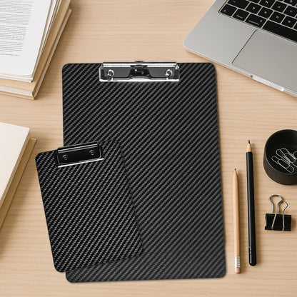 Carbon Fiber Clipboard 9x12.5 Inch with Penholder - Standard A4 Letter Size, Lightweight Real 3K Carbon Fiber Writing Board, Durable Drawing Board for Sketching, Writing, Office, Outdoor
