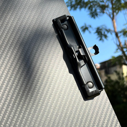 9.4"W x 12.6"L x 0.06"T Hard Lightweight Portable Carbon Fiber Clipboard with 2 Strong Black Low Profile Clips, Hook & Pen Holder, Letter/A4 Size Drawing Board, Waterproof & Sun Resistant, 3K Twill