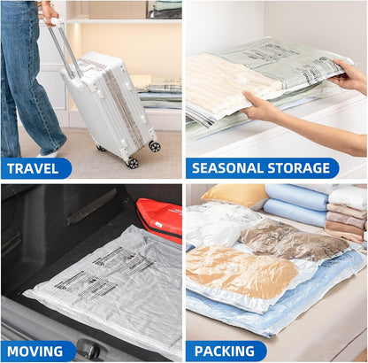 TAILI Jumbo Vacuum Storage Bags - 8 Pack for Comforters & Blankets | Space-Saving 40x31 Inch Bags