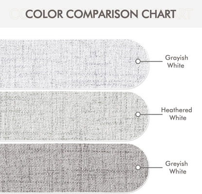 MIULEE Blackout Curtains - 100% Thermal Insulated Linen Texture Drapes | Grayish White, 52x96 Inch (2 Panels)