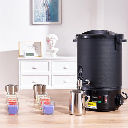 VEVOR 10Lbs Wax Melter for Candle Making, Large Electric Wax Melting Pot Easy Pour Spout, 9-Level Temperature Control, Easy Clean for Candle Soap Cream Beauty Bulk Production Business