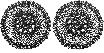 2 12 Inch Pieces Halloween Doilies Crochet for Dressers and End Tables Crafts Disposable Small Valentines Doilies Cloth