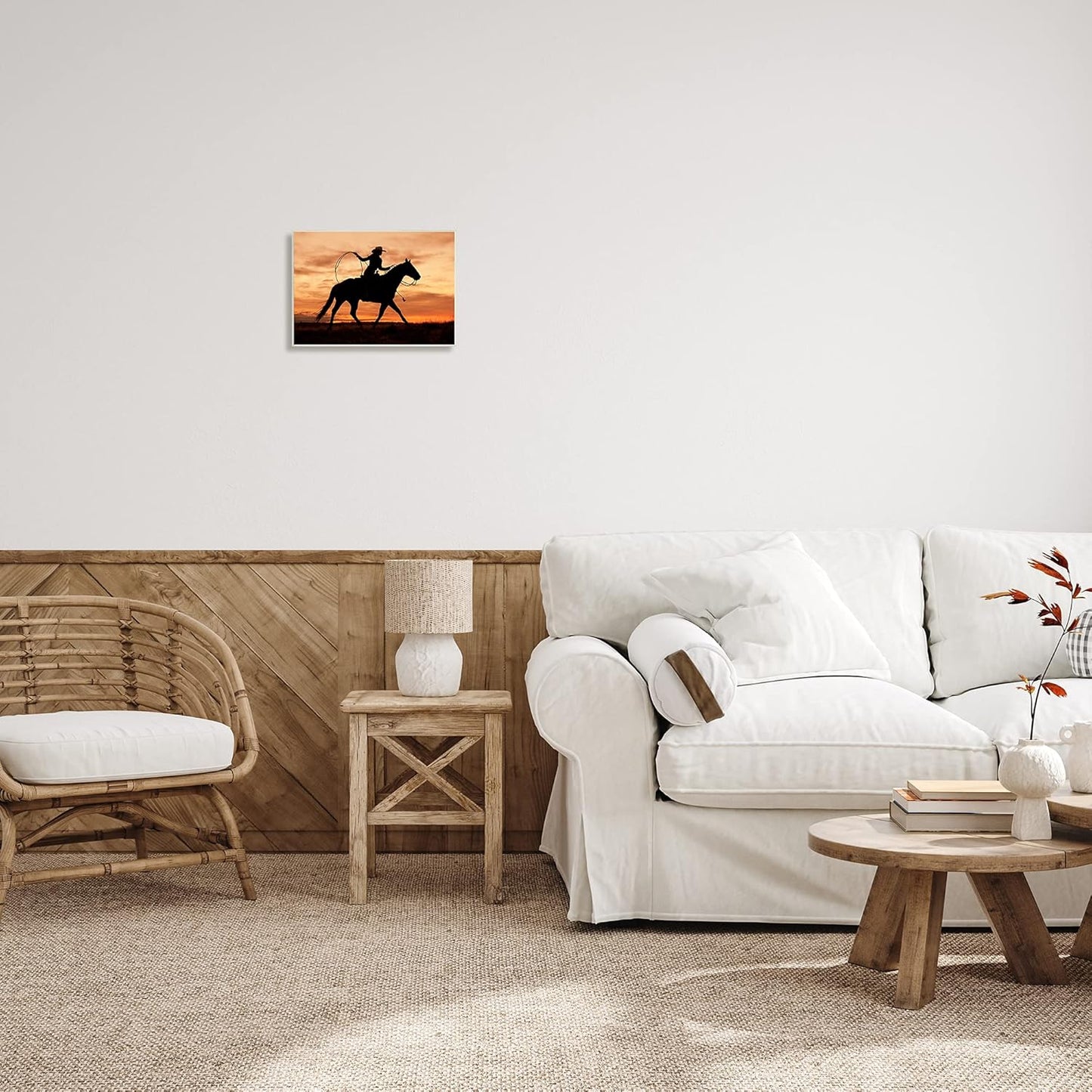 Stupell Industries Cowgirl Sunset Silhouette Landscape Wall Plaque - Designed by J.C. Leacock, 15 x 10