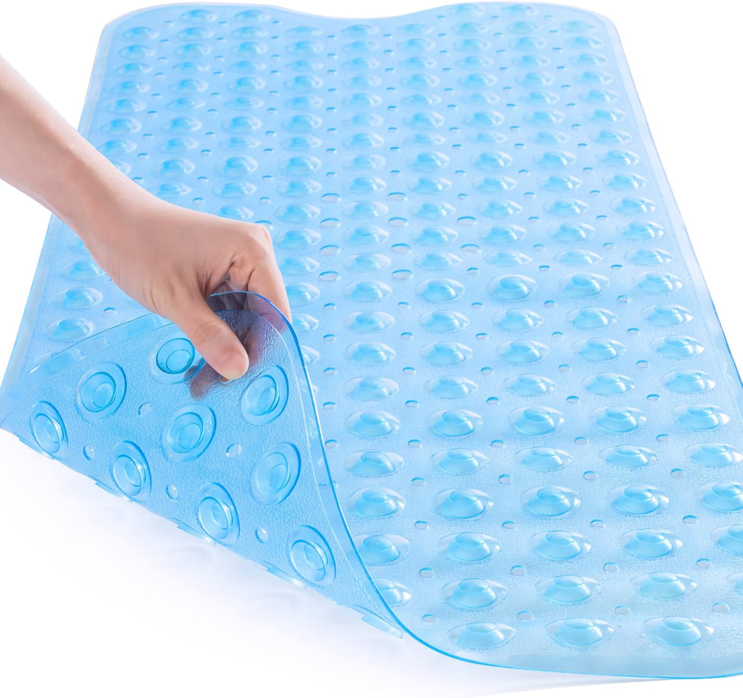16 39 ROSMARUS Shower Mat Extra Long x Non-Slip Bath Mat for Tub with Suction Cups and Drain Holes Bathtub Mats