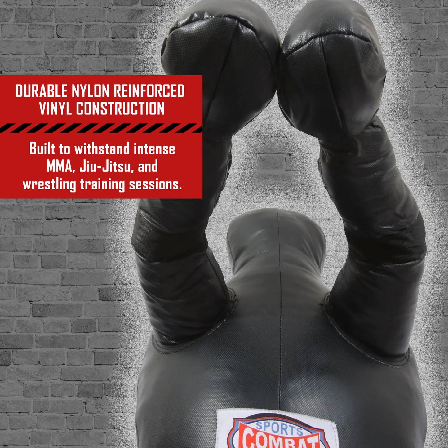 Combat Sports Legged Grappling Dummy – 35 to 140 lb Nylon Training Partner for MMA, Jiu-Jitsu, Wrestling, Takedowns, Throws, Submissions & Striking (New & Improved, 70 lbs)