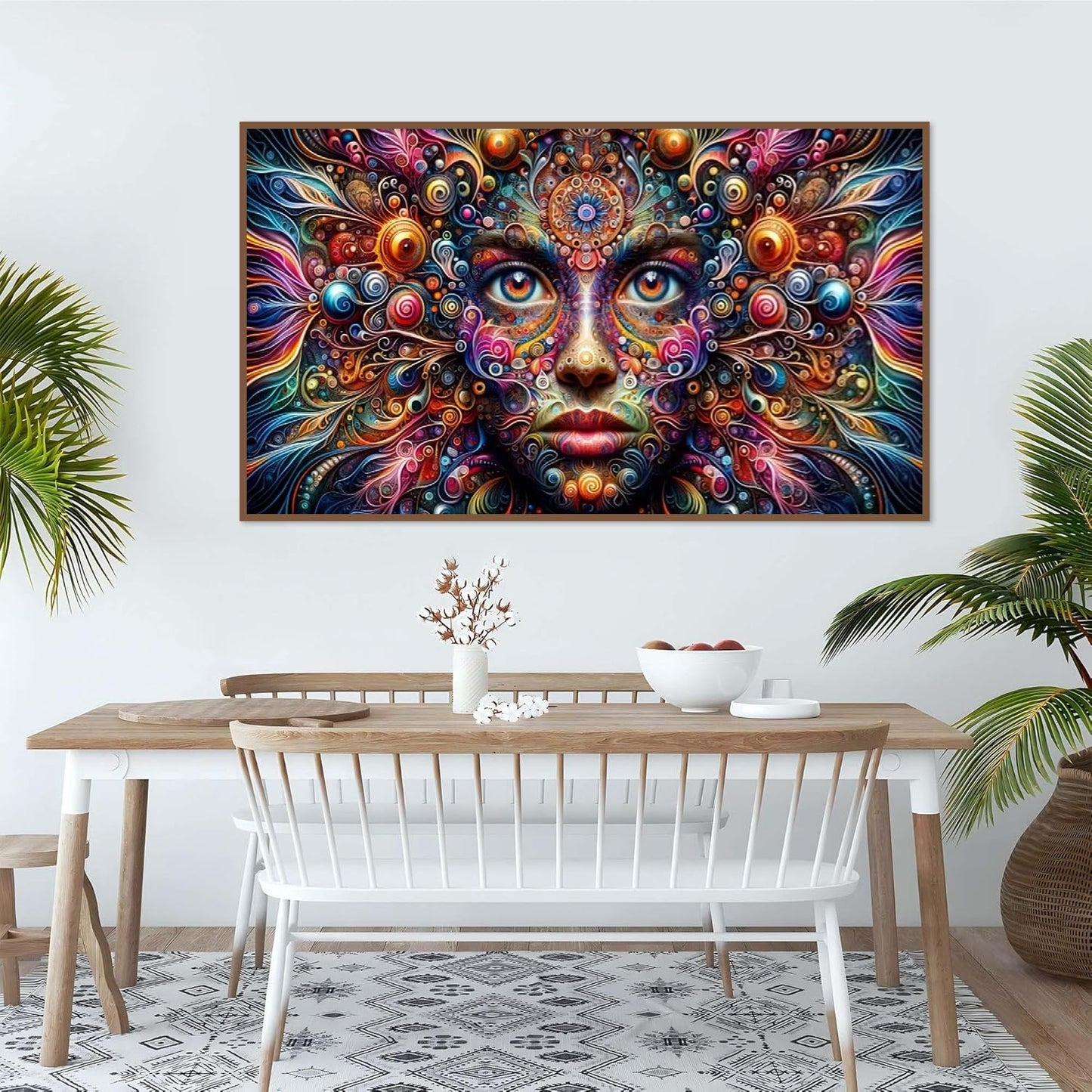 COHAYISY Large 5D Face Diamond Painting Kits Modern Abstract Art, DIY Full Drill Diamond Art for Adults, Home Wall Decoration 15.7x27.5 inch