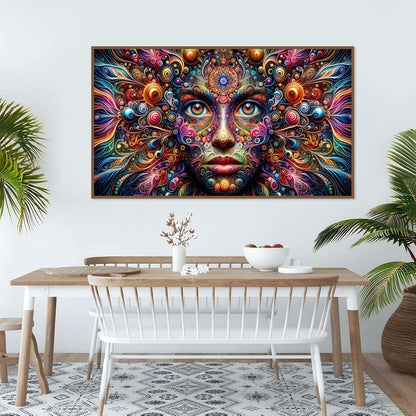 COHAYISY Large 5D Face Diamond Painting Kits Modern Abstract Art, DIY Full Drill Diamond Art for Adults, Home Wall Decoration 15.7x27.5 inch