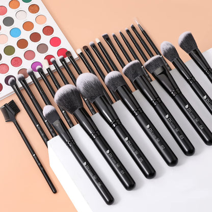 DUcare Makeup Brushes Set Professional 27Pcs Makeup Brushes Premium Synthetic Kabuki Foundation Blending Face Powder Blush Concealers Eye Shadows Make Up Brushes Kit White