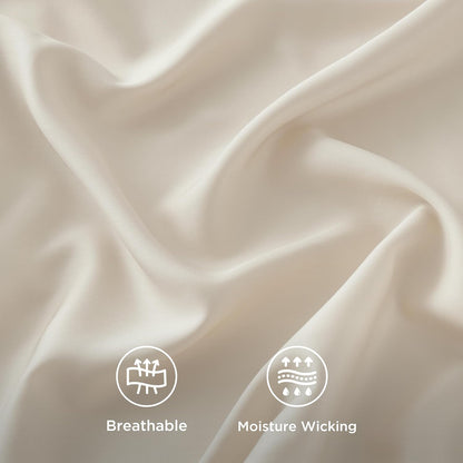 Bedsure Cooling Bed Sheets - Rayon from Bamboo, Breathable & Soft | Full Size, Deep Pocket Up to 16 Inches, Light Beige