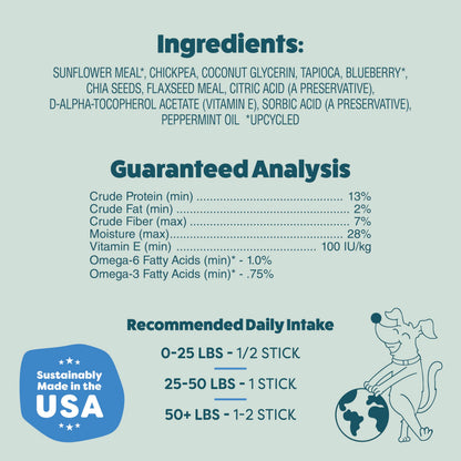 Shameless Pets Dental Treats for Dogs, The Tooth Berry - Healthy Dental Sticks with Immune Support for Teeth Cleaning & Fresh Breath - Free from Grain, Corn & Soy