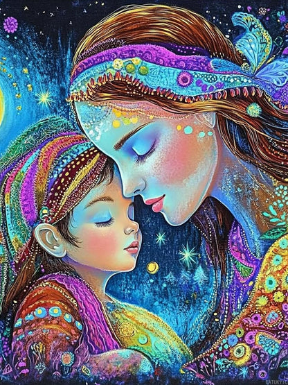 EATUKYIC Mother Daughter Diamond Arts Kits for Adults Mother's Day Diamond Paintings 5D DIY Art Crafts Kits Home Wall Decor Gifts 12x16 inch