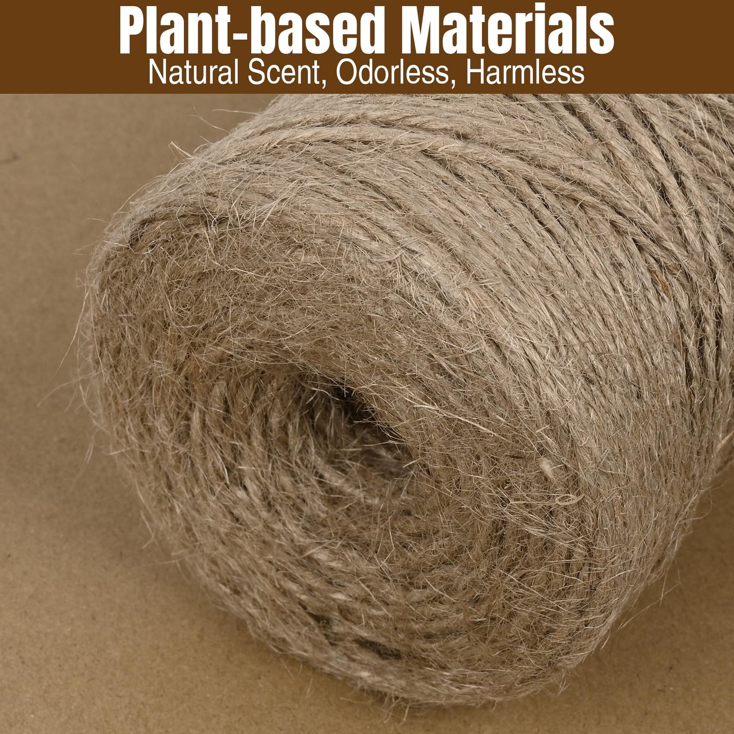 Jute Twine 2mm 4000 Feet Long Natural Jute Twine String for Garden, Crafts, Plant Tying, Gift Packing, DIY Projects(5Rolls, 800Feet/Roll)