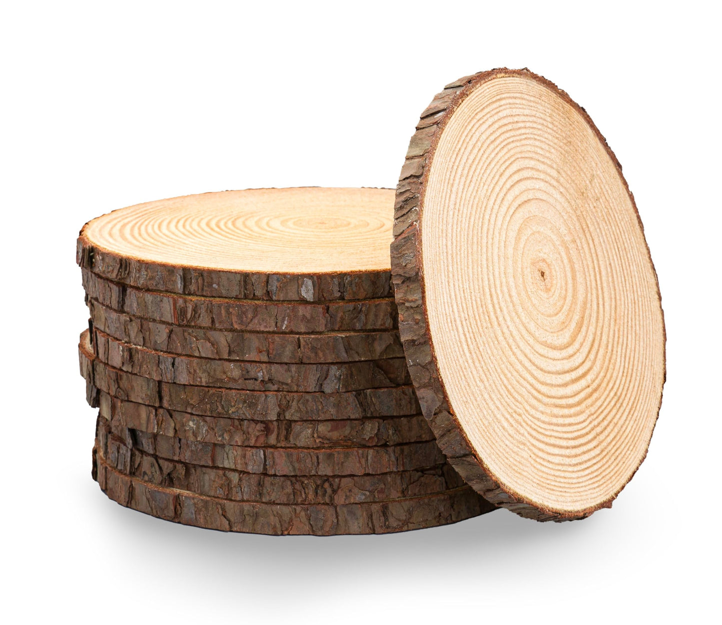 Set of (10) Medium 9-11" Wood Slices for Centerpieces! Wedding and Baby Shower centerpieces (Set of 10 Medium (9-11"))