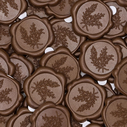 Wax Seal Stickers for Envelope Seals, 100pc Chocolate Brown Self-Adhesive Wax Stamp Stickers for Wedding lnvitations, Cards Envelopes Seal