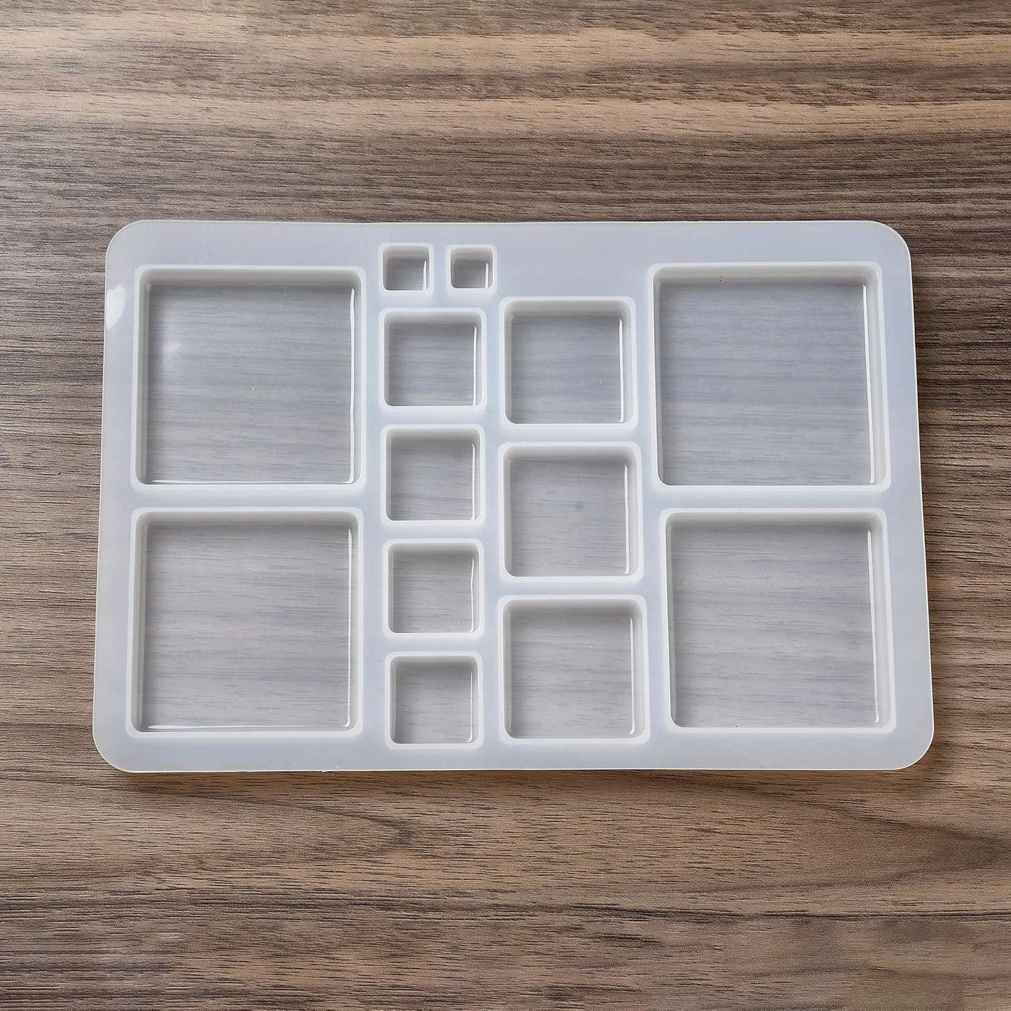 KitBeads 5 Pcs White Square Silicone Molds Geometric Silicone Molds Small Resin Jewelry Molds for Necklace Earring DIY Crafting Making