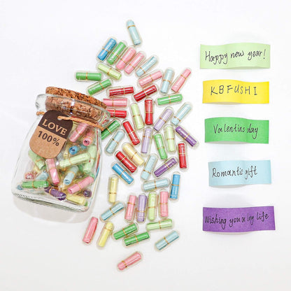 Capsule Letters Message in a Bottle - Cute Gifts for Boyfriend/Girlfriend, Love Letter for Anniversary, Birthday,