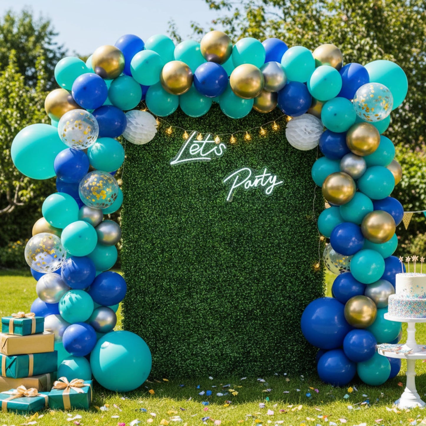5×8 Ft 3D Artificial Green Grass Flower Wall Panels, Quick Assembly Storage Greenery Fake Backdrop Fence Screen for Wedding Baby Show Birthday Party Indoor Outdoor Garden Backyard Home Decor