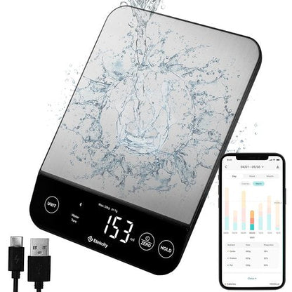 Etekcity Food Nutrition Scale - Smart Calorie Counting Scale | IPX6 Waterproof, Bluetooth, 22lb Capacity