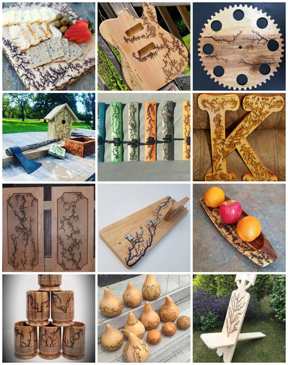 10kV Lichtenberg Wood Burning Machine Fractal Wood Burning Machine Kit Neon Light Transformer Burner Device High Voltage Neon Power Supply, Not Led Sign Transformer