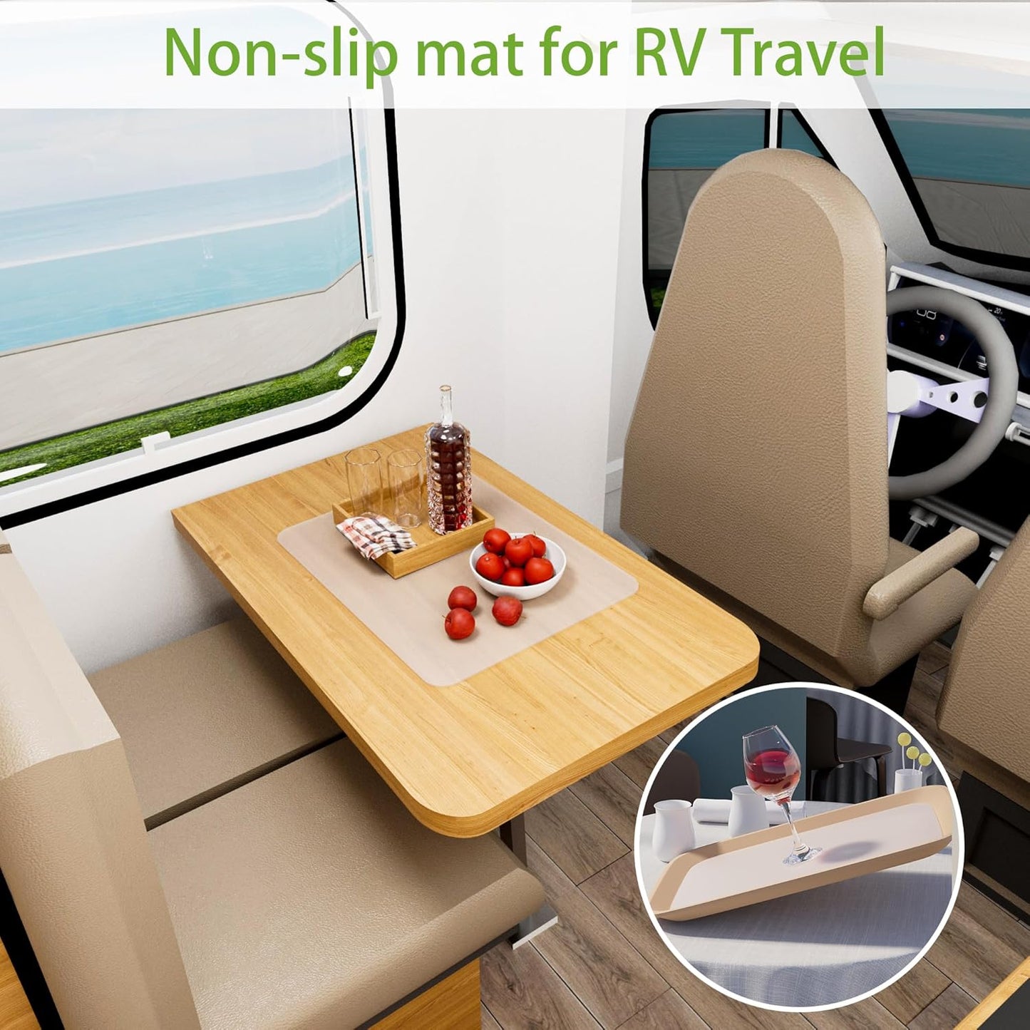 Large Clear Silicone Mats for Kitchen Counter, 14” x 20” Non-slip Waterproof Countertop Protector Liner (2/Pack)