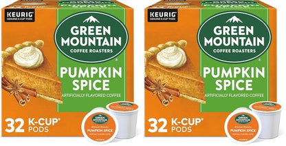 Green Mountain Coffee Roasters Pumpkin Spice K-Cup Pods - Light Roast, 32 Count (Pack of 2)