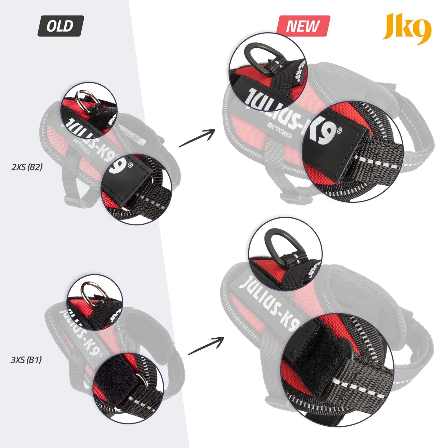 JULIUS-K9, 16IDC-P-M, IDC Powerharness, dog harness, Size: Mini, Black