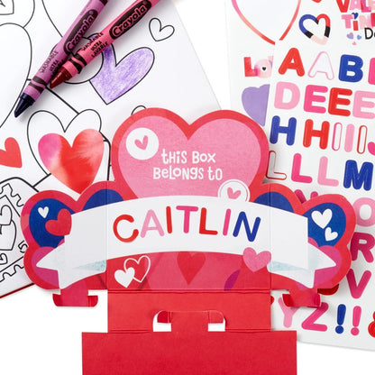 Hallmark DIY Pop Up Valentine's Day Mailbox with Cards and Stickers for Classroom Exchange