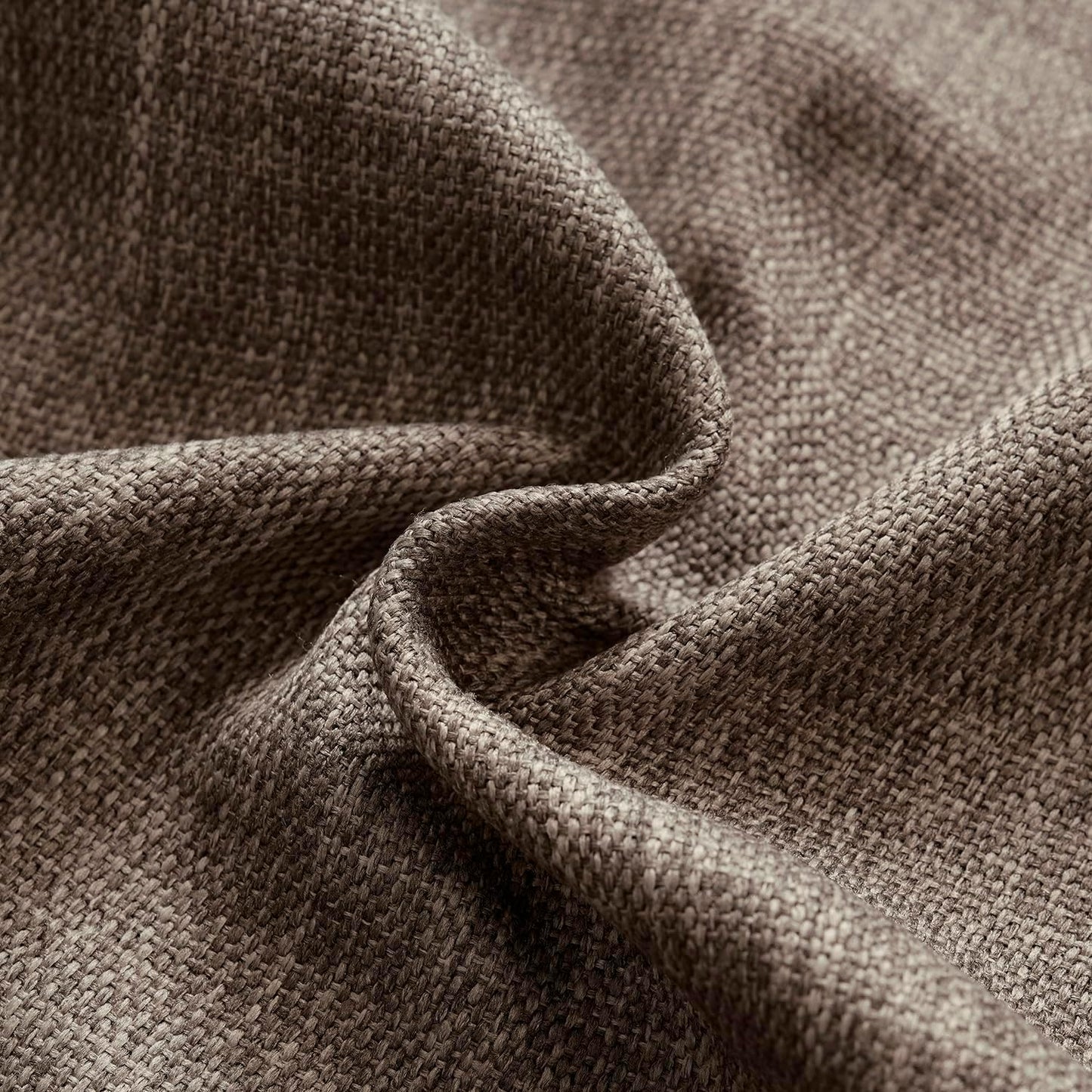 HPD Half Price Drapes Faux Linen Curtains, 1 Panel, 50W X 84L, Textured Room Darkening Drapes for Bedroom, Dutch Cocoa