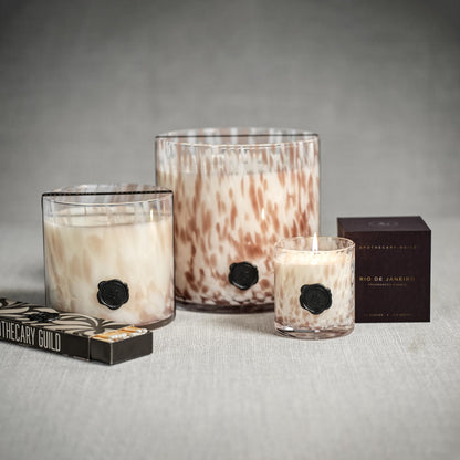 Zodax Apothecary Guild Opal Glass Jar Scented Candle for Home Decor - Single-Wick Candle Ideal for The Home - Gift Box Package Included - Rio de Janeiro - 11 Oz.