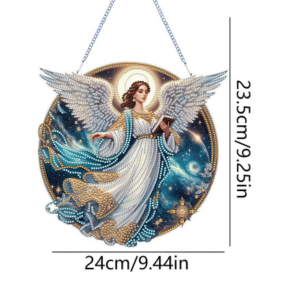 ARTopet DIY Diamond Pendant Ornament - Special Shaped Crystal Art Painting - Hanging Single Sided Ornament for Home Garden Wall Door Decor - Angel