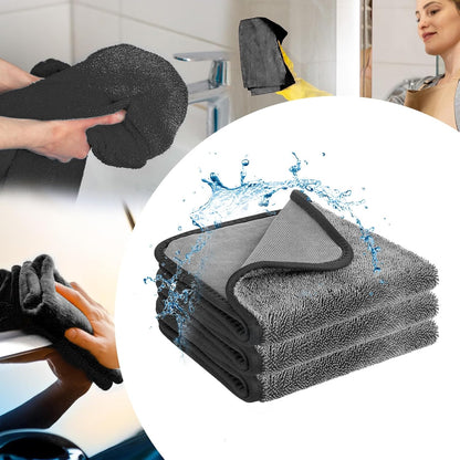3pcs (3pack, 15.74 15.74 INCH) Shiny Wipes Shower Cleaning Cloths, Shiny Drying Towel, Super Absorbent Microfiber Bath
