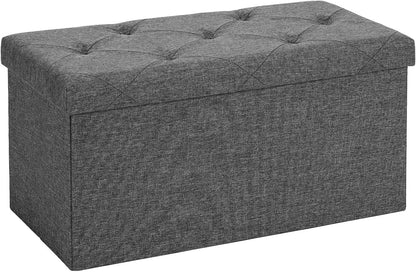 30 Inches NEWBULIG Folding Storage Ottoman Bench with Padded Seat for Bedroom, Small End of Bed Foot Rest Stools