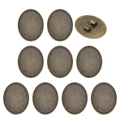 PATIKIL 10Pcs Bolo Tie Buckle, Oval Blank Bolo Tie Slide Clasp Accessories, Vintage Cabochon Settings Findings for DIY Craft Jewelry Making, Bronze