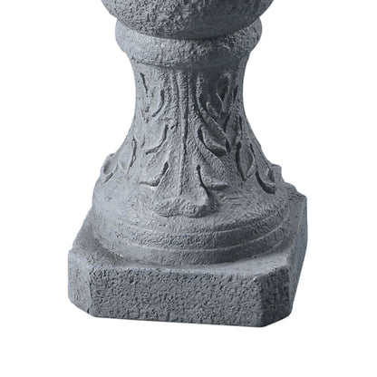 Teamson Home 52.56 in. Outdoor Two-Tier Water Fountain with Realistic ICY Stone Texture for Outdoor Living Spaces Creating a Calming Oasis for Gardens, Landscaping, Patios, Balconies, Lawns, Gray